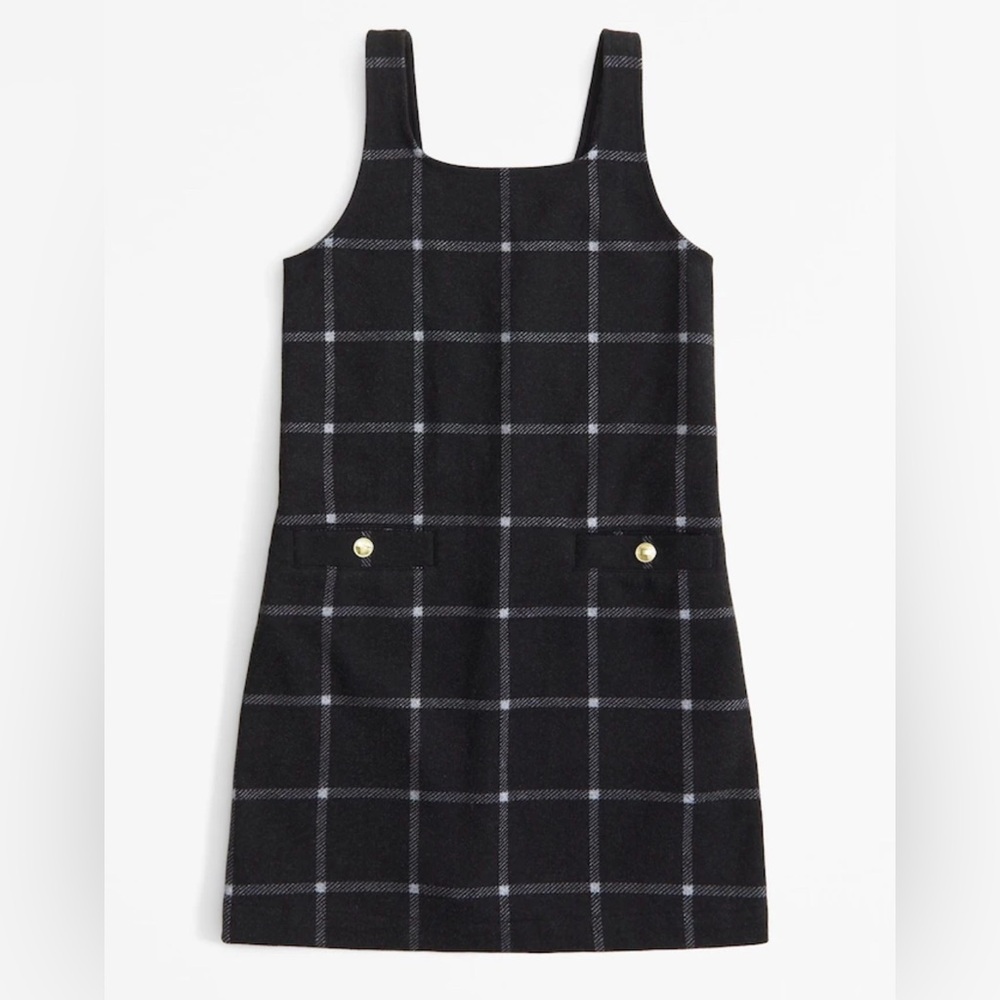 Abercrombie Kids Plaid Pinafore Dress